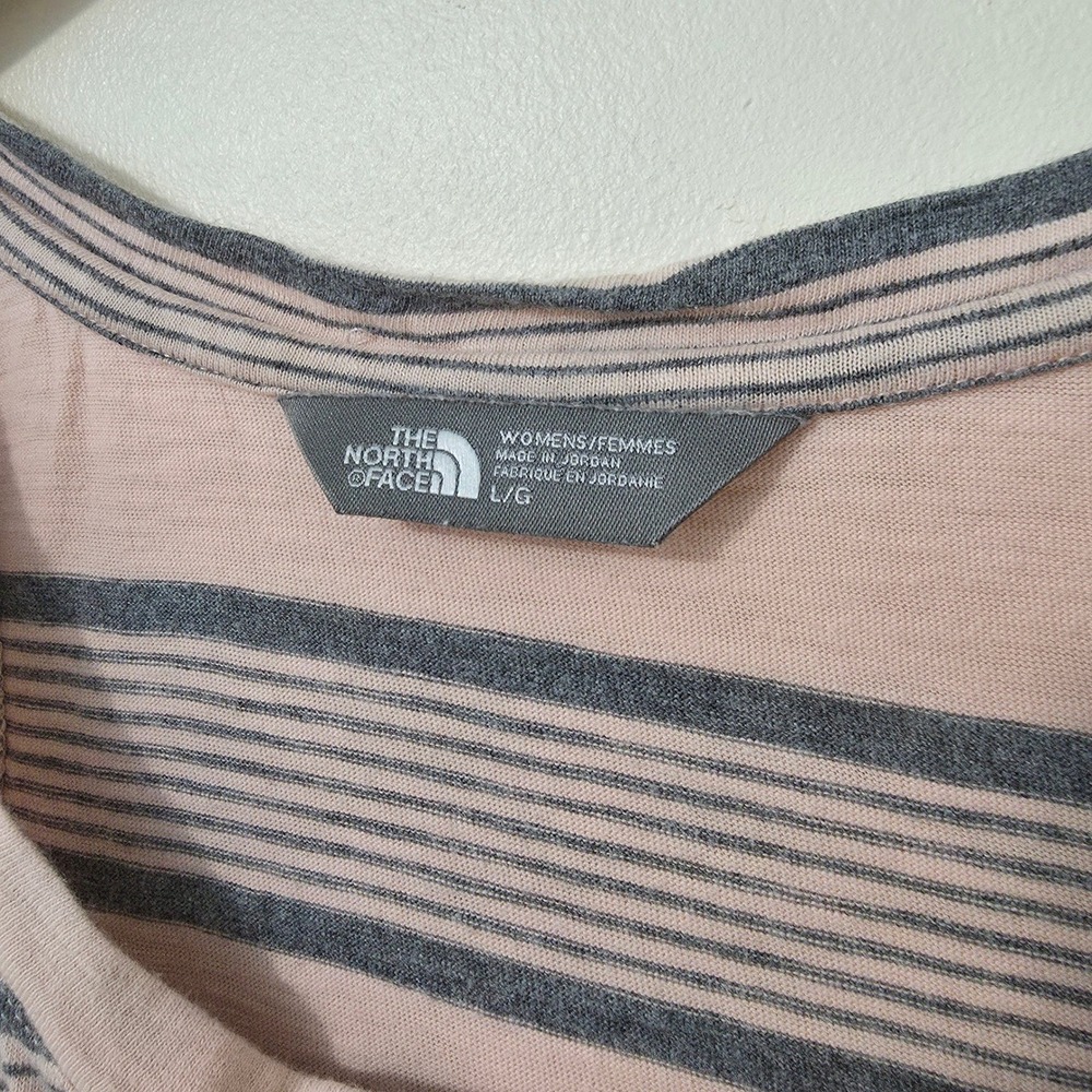 The North Face Sand Scape Tank Dress Sz L Pink Stripe Outdoor Hiking Pocket - Picture 7 of 13